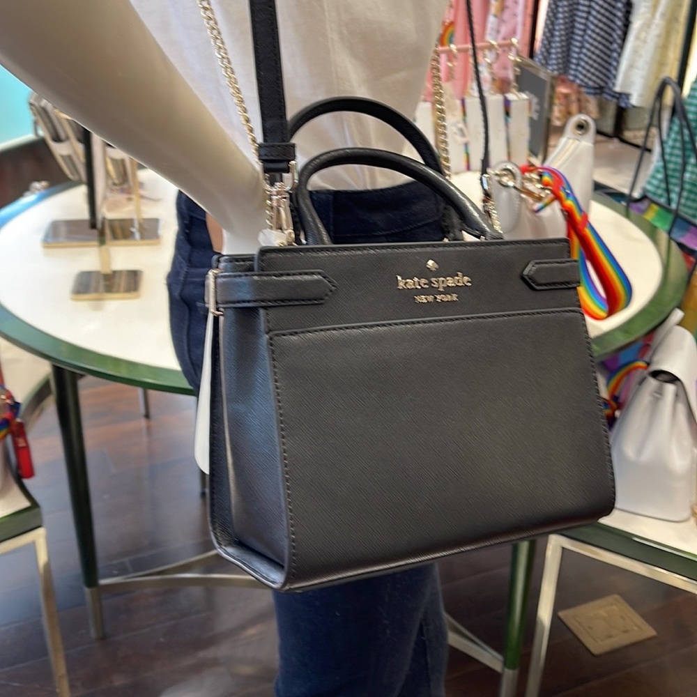 Kate Spade staci small satchel black NWT - Picture 3 of 16